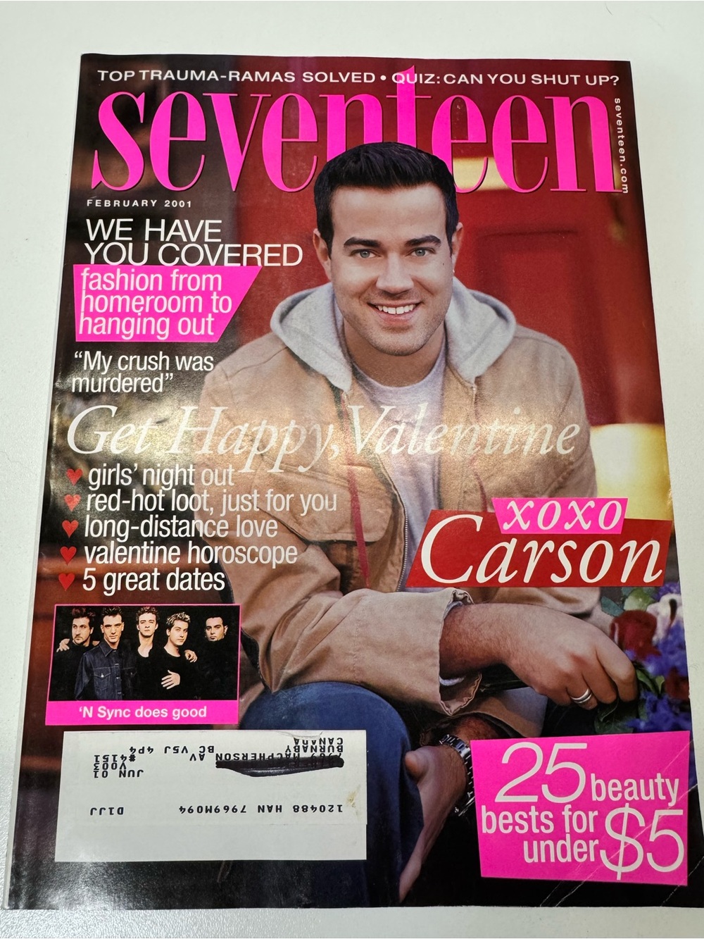 Seventeen 17 Teen Magazine February 2001 Carson Daly